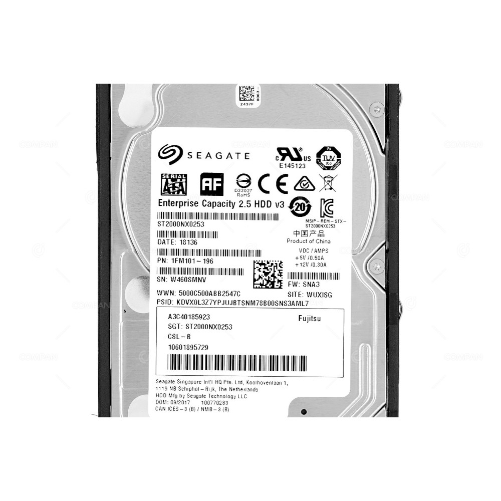 A3C40185923 FUJITSU HDD 2TB 7.2K SATA 6G 2.5" SFF